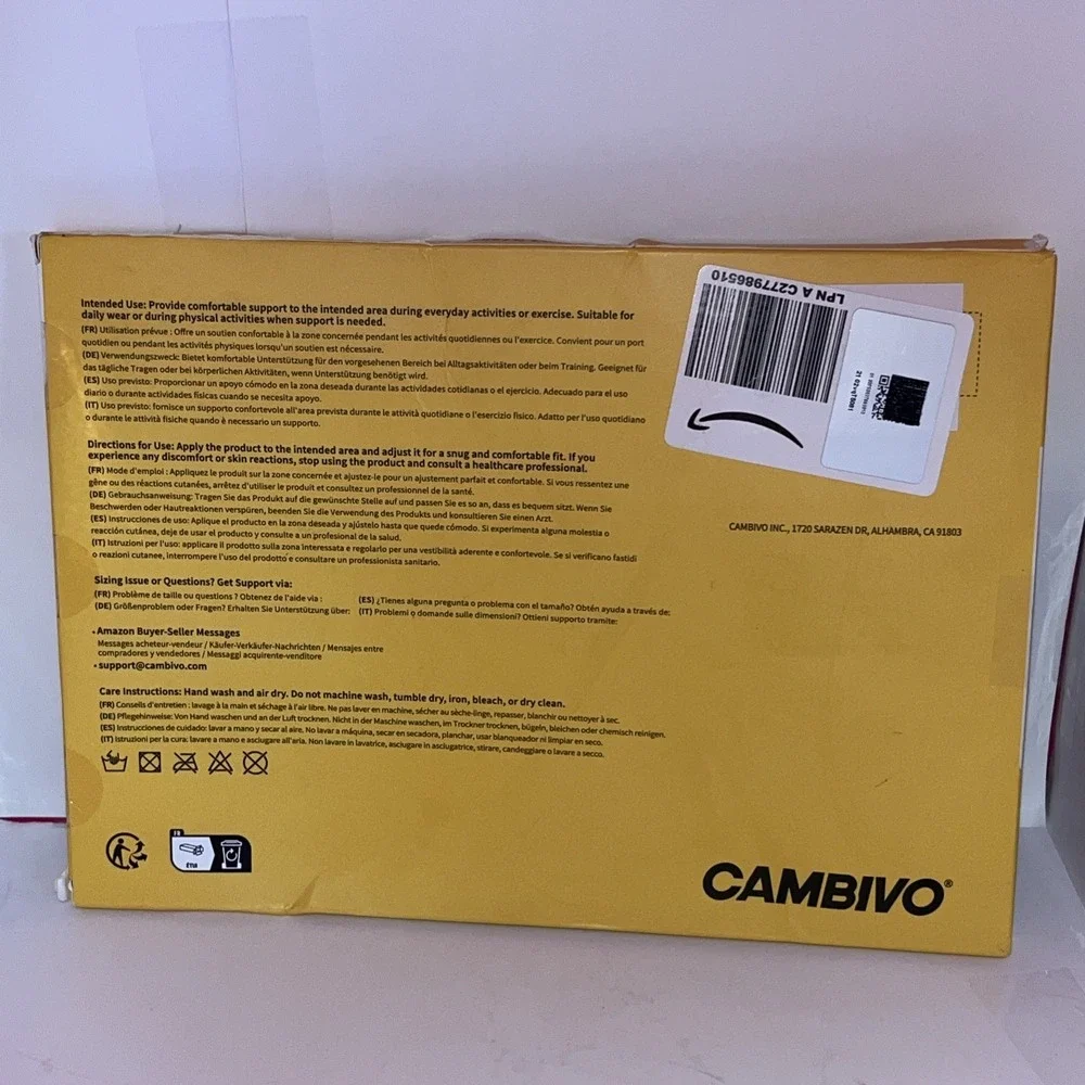 Cambivo‎ Elbow Support Pain Relief Model #EB20 One Pair Size Large
